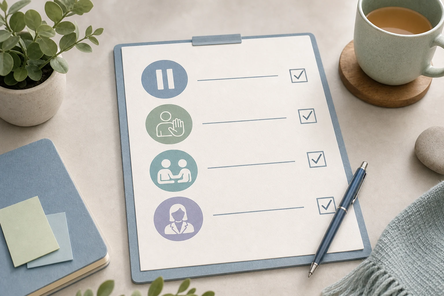 Calm support plan checklist